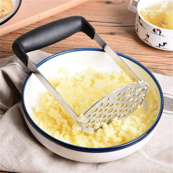 1-2x Kitchen Potato Masher Stainless Steel Vegetable Potatoe Press Crusher Tool