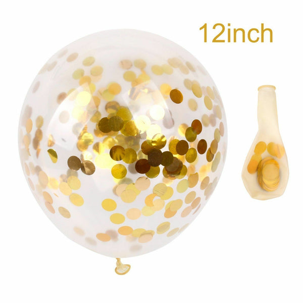 Up50x Gold Confetti Balloon Latex Standard Retro Balloons Wedding Birthday Party