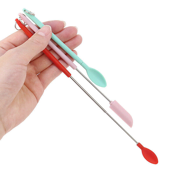 2-4pcs Silicone Telescopic Spatula Multipurpose Double-Headed Cream Cake Scraper