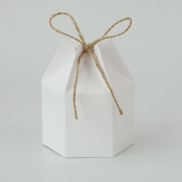 50Pcs Xmas Candy Gift Box Bag Pillow Favor Kraft Paper Gift Favour Wedding Party