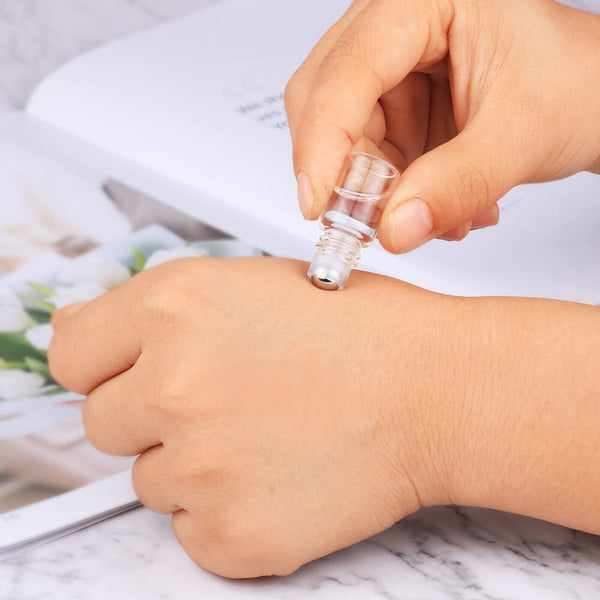 20X 5ml Roller Rollerball Perfume Essential Oil Roll On Ball Clear Glass Bottles