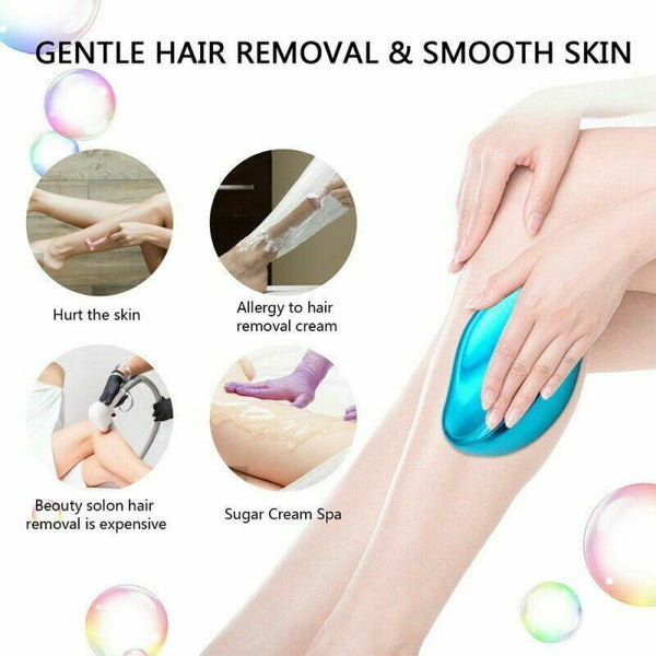 Silver Painless Physical Hair Removal Epilators Crystal Hair Eraser for Women Men - Lets Party