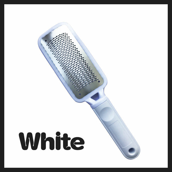 White Stainless Steel Foot File Scraper Grater Pedicure Rasp Callus Remover Tool - Lets Party