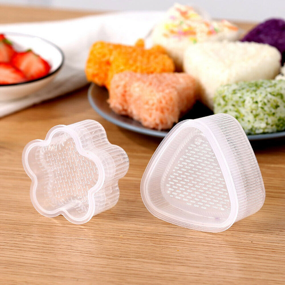 White Sushi Mold Triangle Onigiri Rice Ball Bento Press Maker Mould DIY  Tool Kit