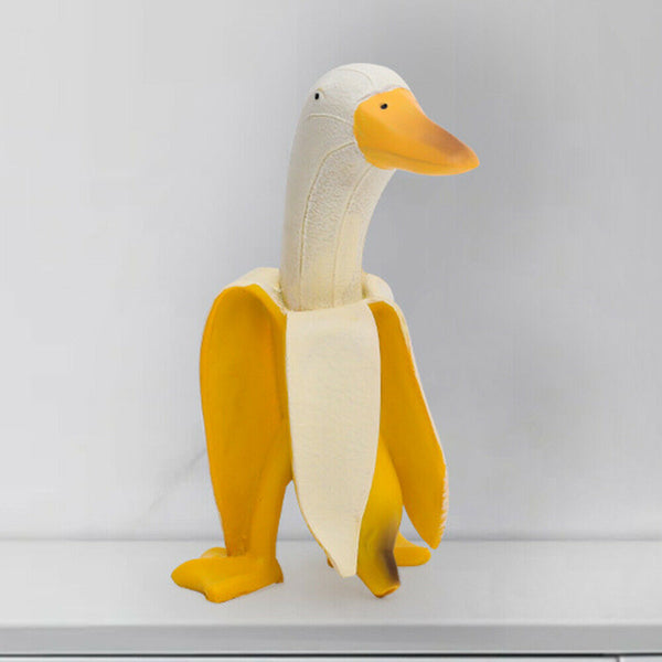 Peeled Art-Banana Duck Creative Statues Cute Animal Ornaments Home Garden Decors - Lets Party