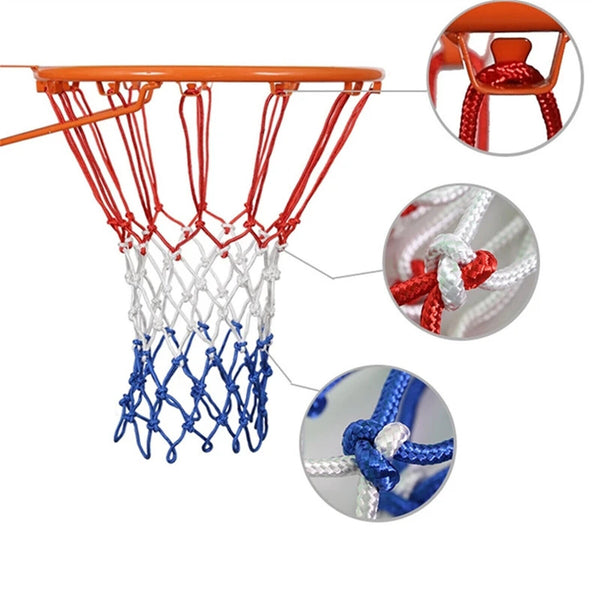Standard Basketball Net Hoop Rim Hoop Goal Replacement Heavy Duty Mesh 12 Loops
