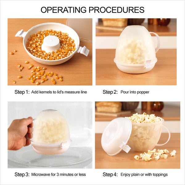 Microwave Popcorn Maker with Handle