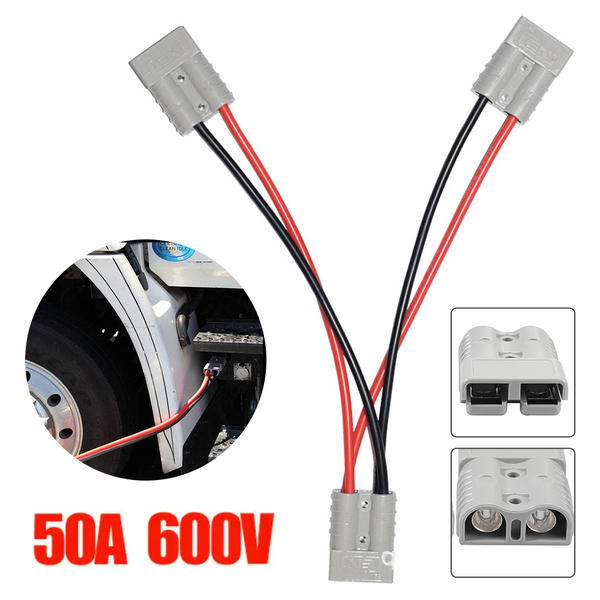 50 Amp Anderson Plug Connector Double Y Extension Adapter 6mm Automotive CableAU