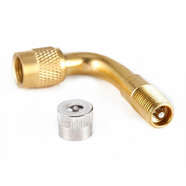 8PCS Valve Extension Tyre Stem Adapter Core Cap 90°Angle Car Bike Truck Brass AU