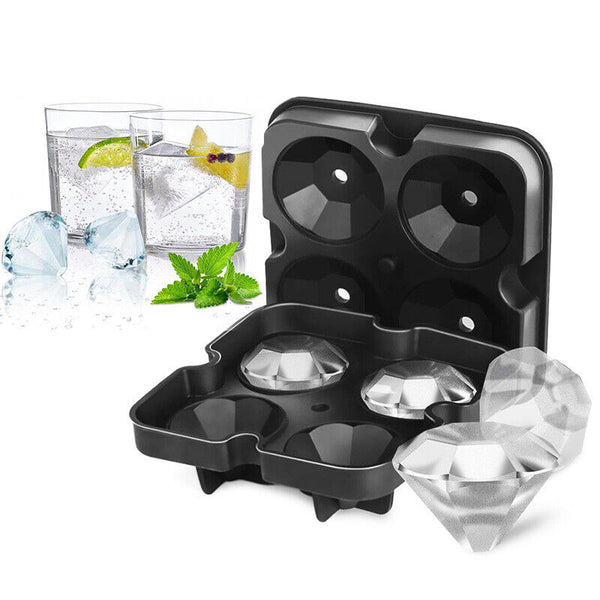 Large Ice Diamond Maker Ice Cube Tray Skull Ice Cube Cocktails Molds Whiskey