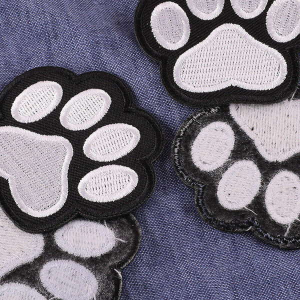 UP 10PCS Iron on Patches Paw Print Cat Dog Paw Print DIY Embroidery Patches AU