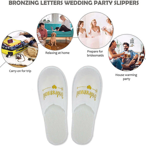 BRIDAL Slippers Bridesmaid Wedding Bride Slippers Maid of Honour (High Quality)