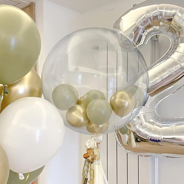 5x 25-90cm Clear Round Giant Jumbo Bobo Bubble Balloon Party Wedding Birthday AU