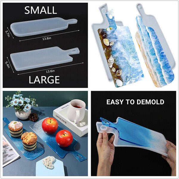 Silicone Coaster Resin Casting Mold Epoxy Fruit Tray Plate Mould Craft Tool DIY
