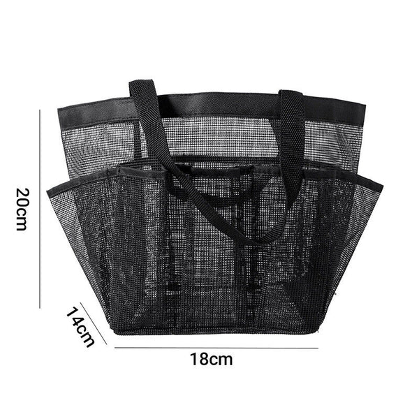 Mesh Shower Bag Caddy 8 Pocket Bathroom Tote Toiletry Bath Organizer Portable AU