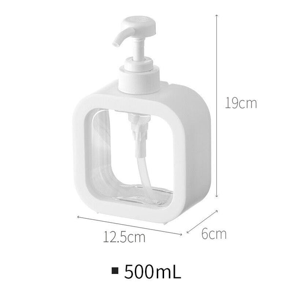 Plastic Liquid Shampoo Soap Dispenser Hand Wash Pump Bottle White NEW