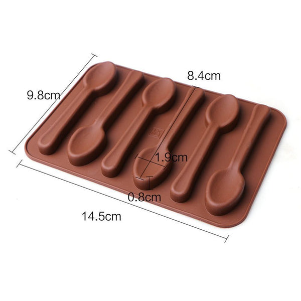 Silicone Spoon Chocolate Mold Jelly Ice Tray Mould Cake Baking Cookies Biscuits