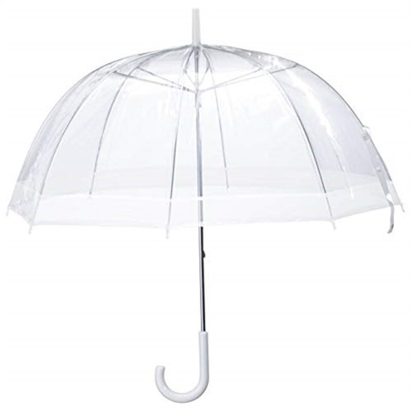 5PCS Clear Dome Umbrella Wedding Rain Transparent Parasol Handle Waterproof AU