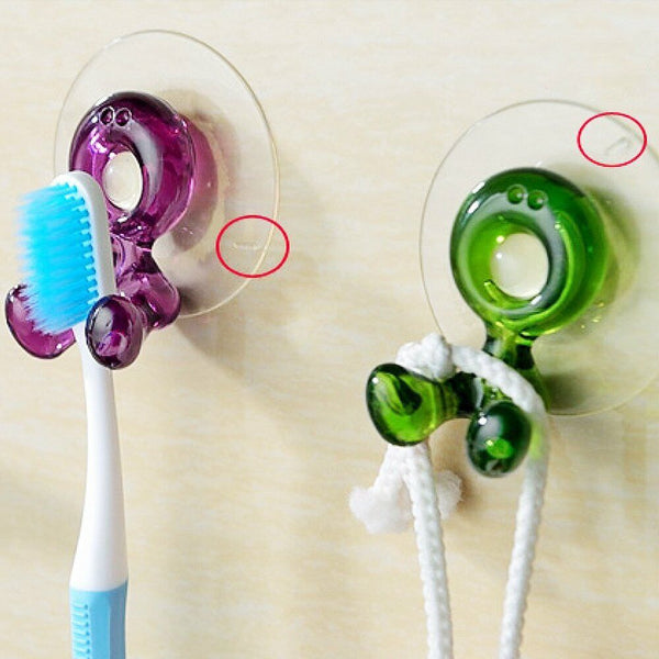 2PCS Wall Mounted Shaver Toothbrush Holder Washroom Bathroom Suction Cup Razor　　