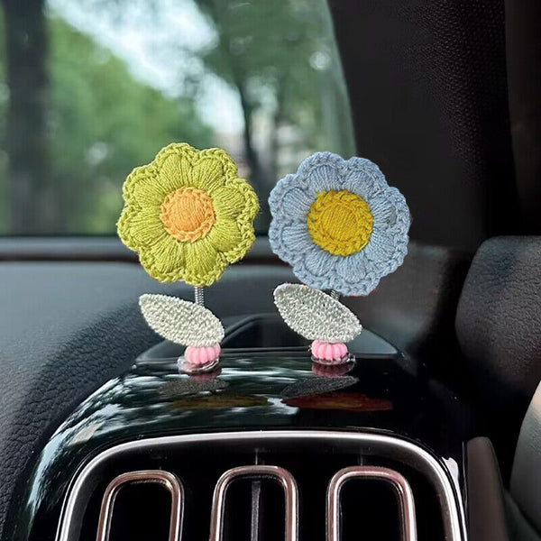 Fashion Car Dashboard Shaking Head Plant Flower Ornaments Automobile Decoration