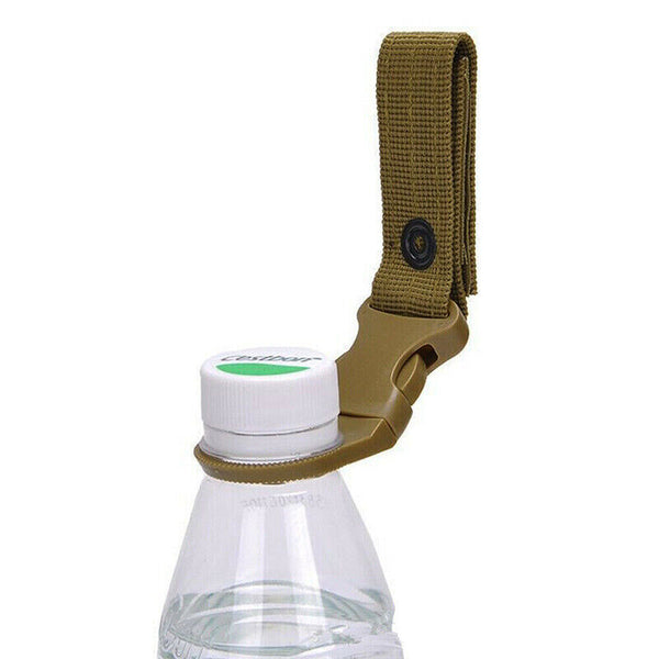 Tactical MOLLE Webbing Strap Clip Water Drink Bottle Holder Hook For Waist Belt