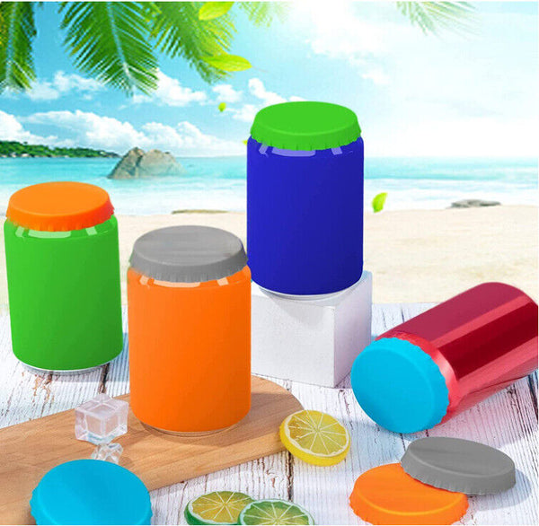 6PCS Silicone Soda Can Saver Lid Soda Can Covers for Beer Can Drink Covers AU