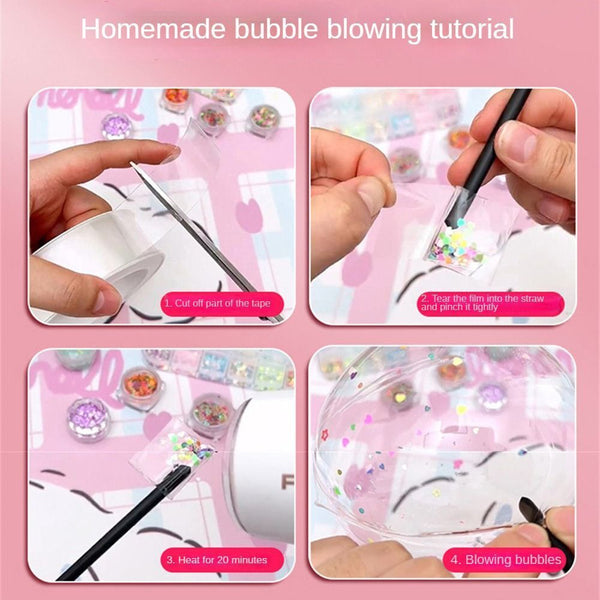 Sets Blowing Bubble Full Set Nano Glue Kneading Nano Tape Nano Adhesive Bubble A