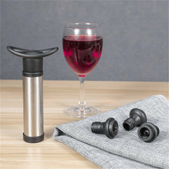 Wine Saver Vacuum Pump Sealer Preserver Set with 4 Valves Air Bottle Stoppers AU