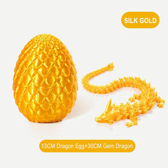 3D Dragon Fidget Toy – Articulated Posable Crystal Dragon Egg