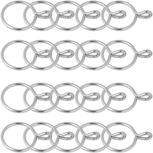 Up 100X Curtain Rings Hooks Window Multipurpose Metal Plastic Clips Ring Hanging