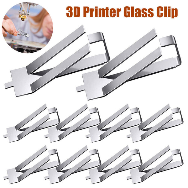 10-30X Stainless Swivel Clamps Heated Hot Bed Glass Fixing Clips For 3D Printer