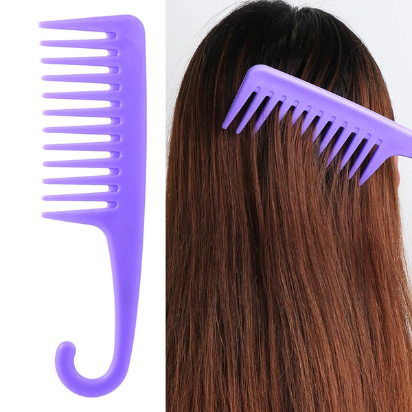 2x Hair Comb Large Wide Tooth Comb Shower Curl Wet Bathroom Salon Anti-static Co