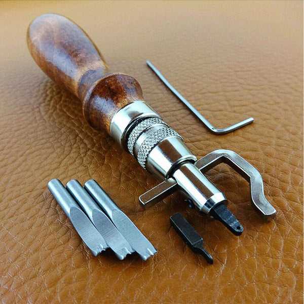 Leather Craft Edge Press Kit Adjustable Leather Stitching Groover Crease Tool