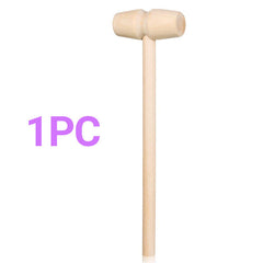1-50X Wooden Mini Hammer Mallet Kids Flat Head Toy Carving DIY Ornaments Toy AU