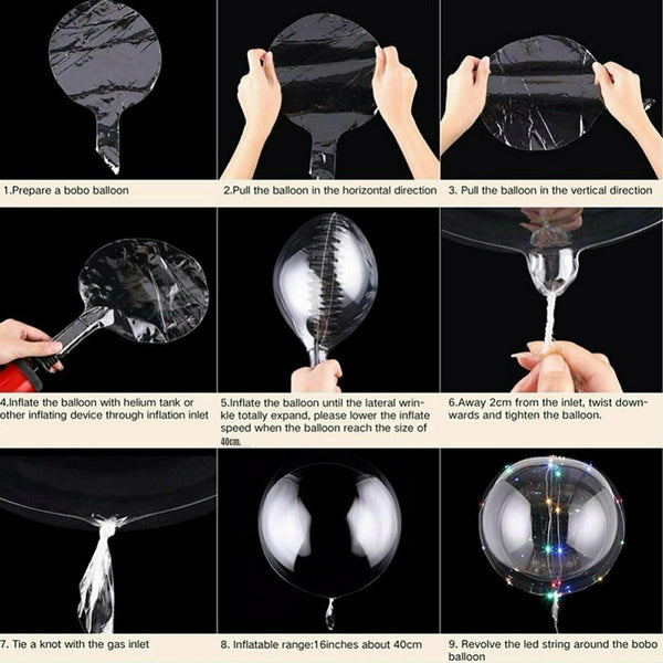 45 cm Super Transparent Bubble Balloon Jumbo Helium Clear BOBO Wedding Party 16