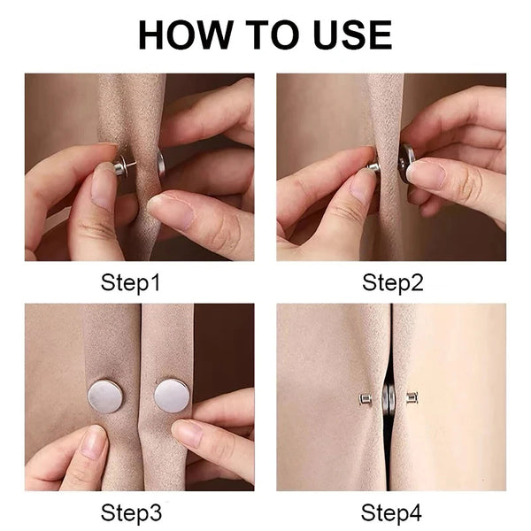 3/6 Pairs Detachable Home Magnet Buckle Curtain Button Clip Prevention Button AU