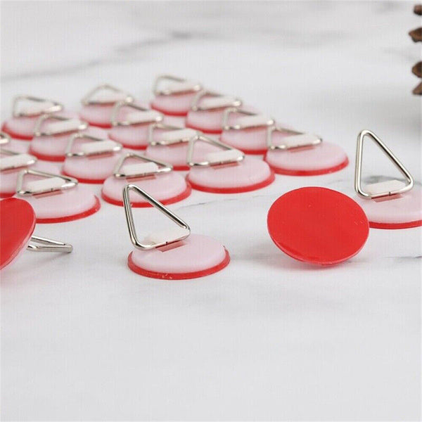 Disc Plate Hangers Picture Hanging Self Adhesive Stick on Invisible Hooks