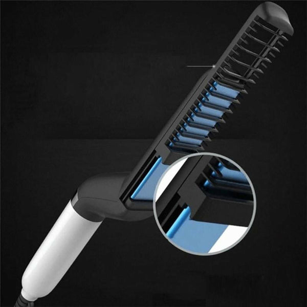 Quick Beard Straightener Hair Styler Multifunctional Comb Curler Show Cap Men - Lets Party