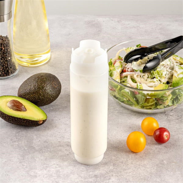 16Oz Double-ended Plastic Squeeze Bottles Large Capacity Sauce Dispenser Bottles