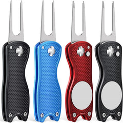 UP 10X Foldable Golf Ball Marker Repairer Pitch Magnetic Mark Divot Repair Tools