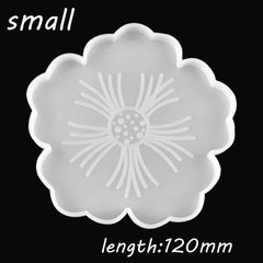 up 6x Silicone Flower Coaster Pad Mould Resin Casting Cup Mat Mold DIY Making AU