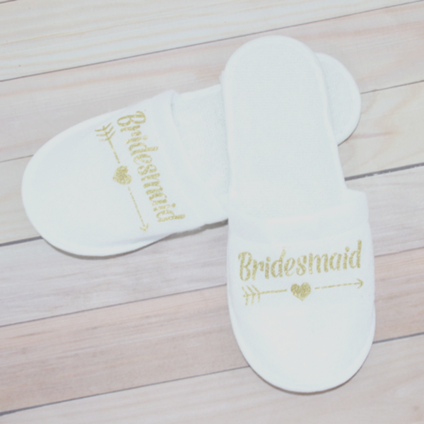 BRIDAL Slippers Bridesmaid Wedding Bride Slippers Maid of Honour (High Quality)