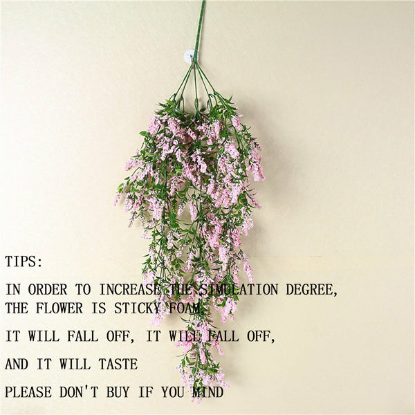 4PCSHanging Artificial Plants Fake Lavender Home Porch Decor Party Vine Flower