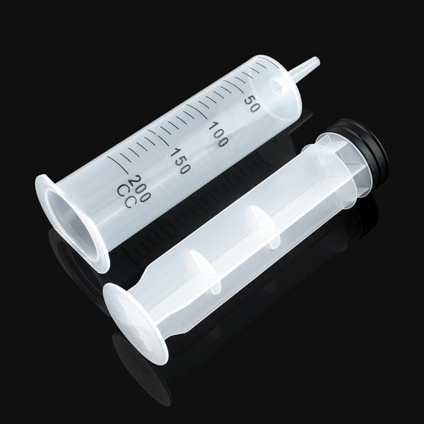 UP 20PCS 200ml Plastic Large Syringe Luer Measuring Nutrient Fit For Lab Kitchen