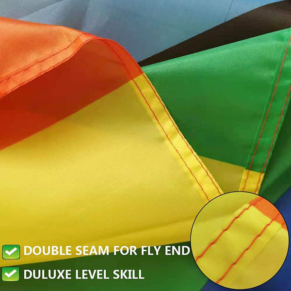 2X 90x150cm Progress Pride Rainbow Flag Gay Lesbian LGBTQ Mardi Gras Party Banne