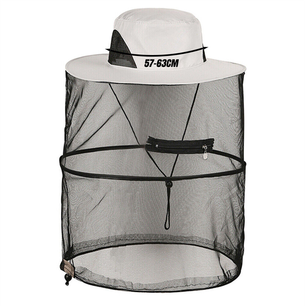 Mosquito Insect Head Net Mesh Protector Hat Fly Bee Bug Outdoor