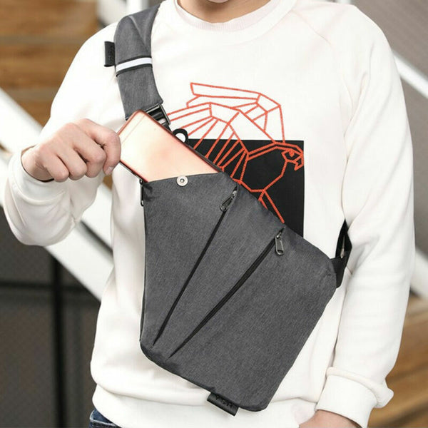 Shoulder Bag Personal Anti Theft Man Pocket Portable Chest Waterproof Travel AU