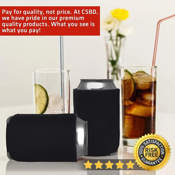 48PCS Black Blank Can Stubby Cooler Holder Sleeve Sublimation Heat Transfer AU