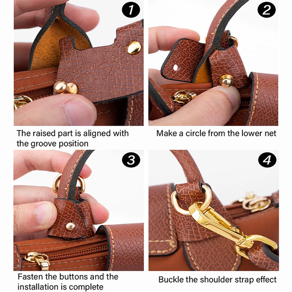 Crossbody Bags Accessories Hang Buckle Genuine Leather Strap For