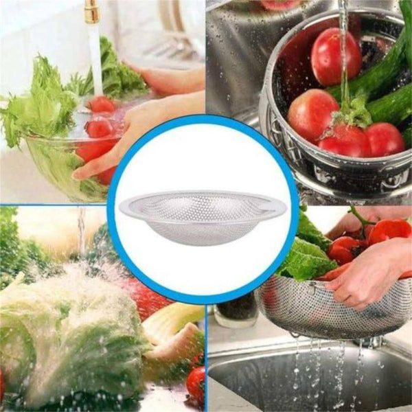 2X Stainless Steel Kitchen Sink Mesh Strainer Waste Plug Filter Drain StoppersAU